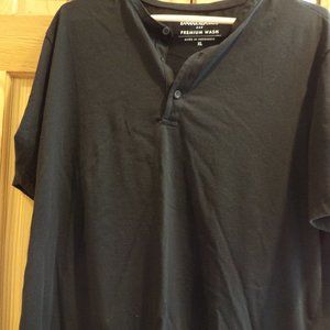 Men's BANANA REPUBLIC 3-Button Carpenter Style SHIRT  -  Black- Size: XL